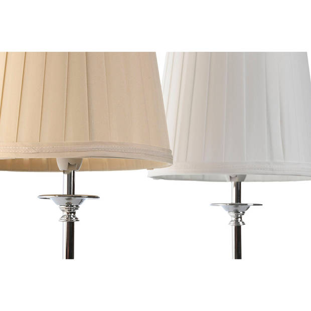 Bureaulamp Home ESPRIT Wit Beige Metaal 25 W 220 V 20 x 20 x 43 cm (2 Stuks)