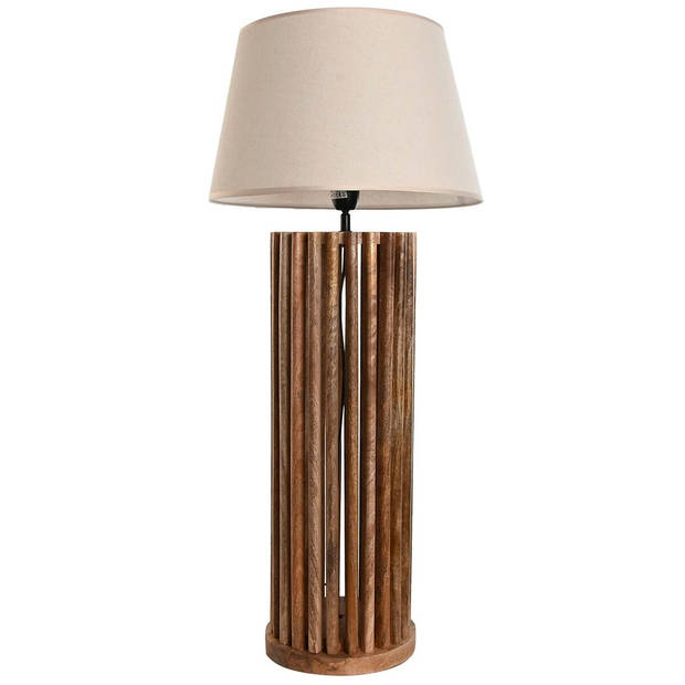 Bureaulamp Home ESPRIT Bruin Mangohout 50 W 220 V 23 x 23 x 72 cm