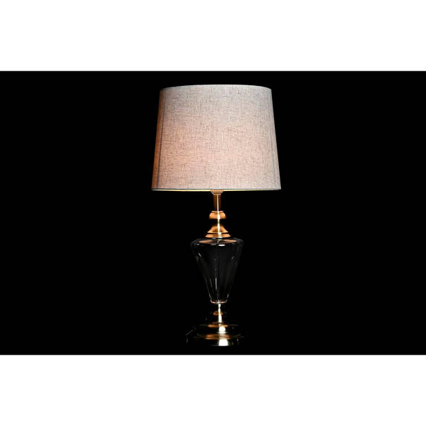 Bureaulamp Home ESPRIT Wit Beige Metaal Kristal 35 x 35 x 69 cm (2 Stuks)