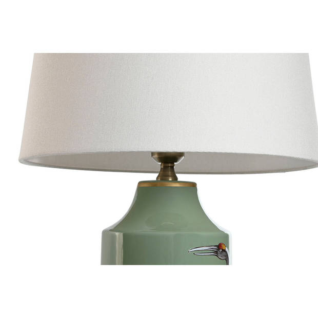 Bureaulamp Home ESPRIT Wit Zwart Groen Gouden Keramisch 50 W 220 V 40 x 40 x 67 cm