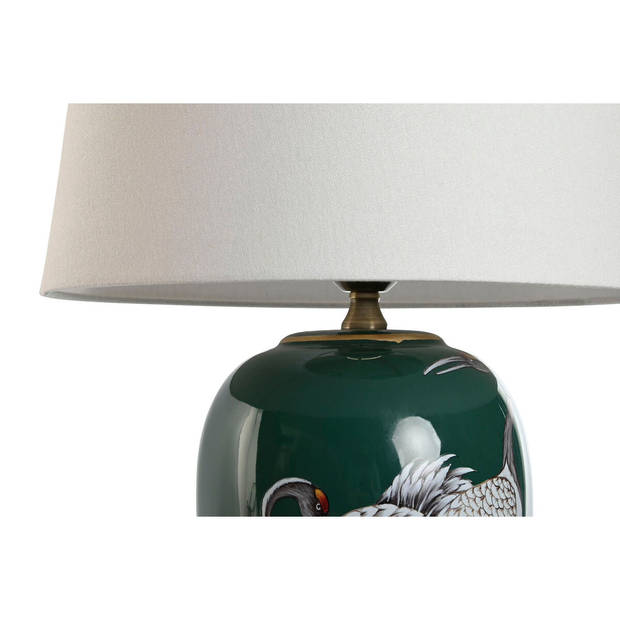 Bureaulamp Home ESPRIT Wit Groen Turkoois Gouden Keramisch 50 W 220 V 40 x 40 x 59 cm