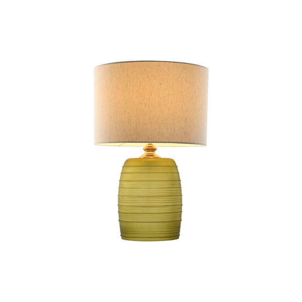 Bureaulamp Home ESPRIT Groen Beige Gouden Kristal 50 W 220 V 38 x 38 x 57 cm