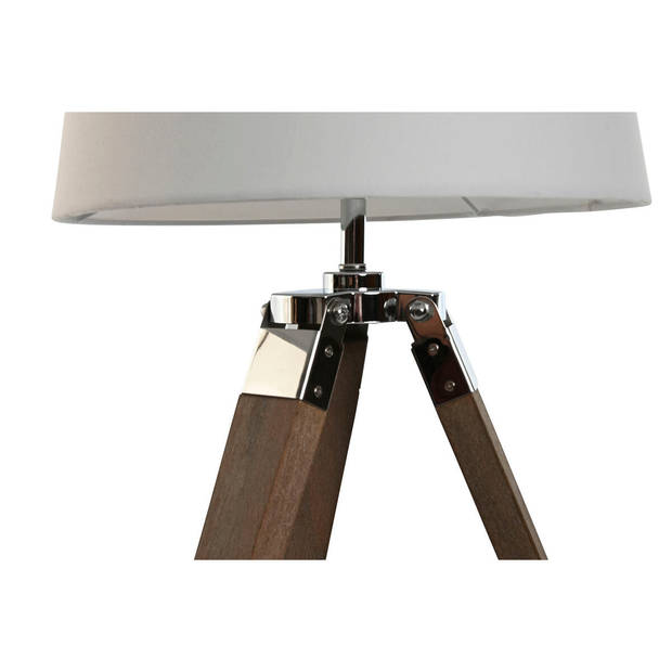 Bureaulamp Home ESPRIT Wit Bruin Hout 36 x 36 x 60 cm