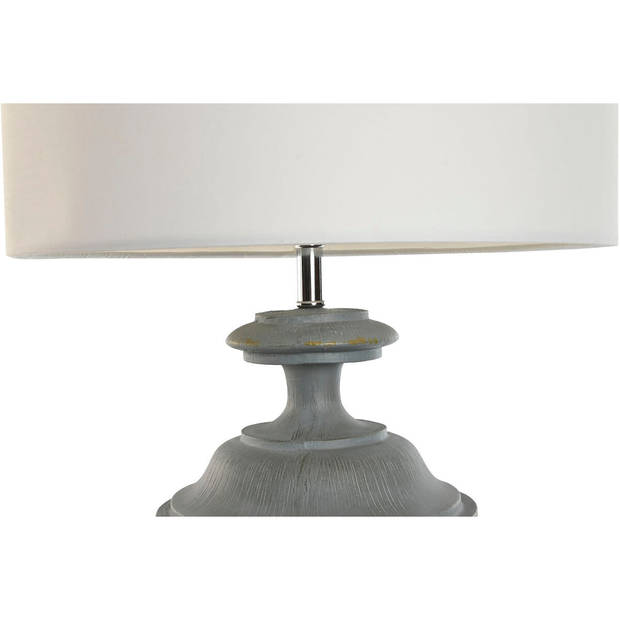 Bureaulamp Home ESPRIT Wit Grijs Hars 35,5 x 35,5 x 79 cm