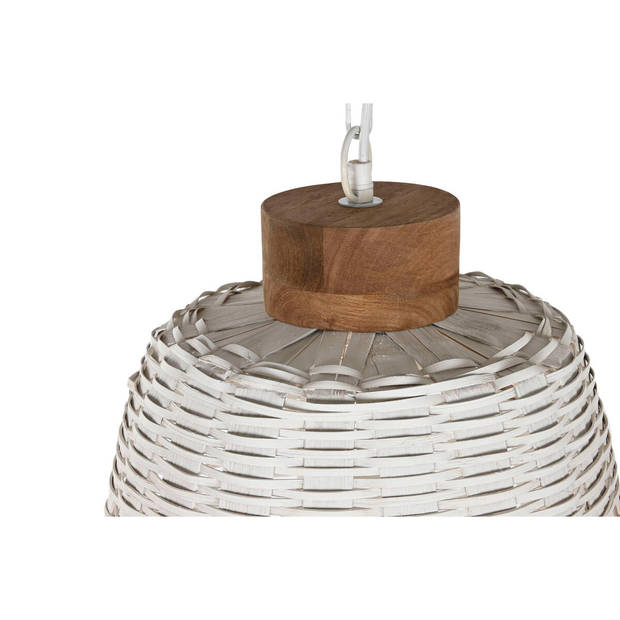 Plafondlamp Home ESPRIT Wit Bamboe Mangohout 50 W 48 x 48 x 57 cm