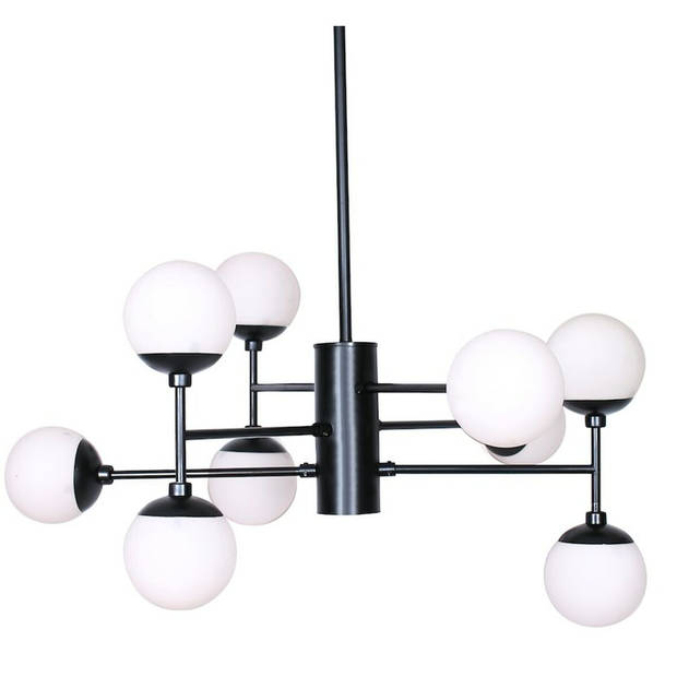 Plafondlamp DKD Home Decor Kristal Zwart (76.2 x 76.2 x 40.64 cm)