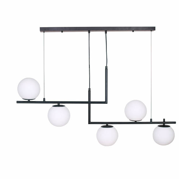 Plafondlamp DKD Home Decor Kristal Zwart Metaal (110 x 35 x 43 cm)