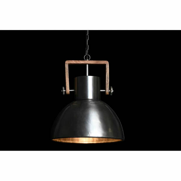 Plafondlamp DKD Home Decor Zilverkleurig Bruin Ijzer Mangohout 50 W 40 x 40 x 47 cm