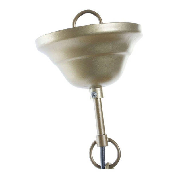 Plafondlamp DKD Home Decor Bruin Multicolour Gouden Metaal vlechtwerk 50 W 220 V 74 x 74 x 47 cm