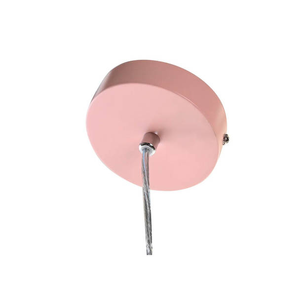 Plafondlamp DKD Home Decor 34 x 34 x 21 cm Zilverkleurig Zwart Grijs Roze Metaal Wit 50 W 60 W Pijnboom