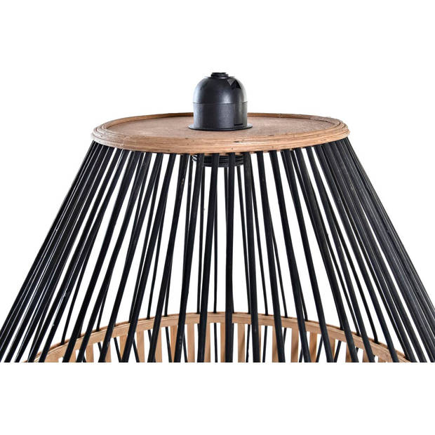 Plafondlamp DKD Home Decor Bruin Zwart Hout Bamboe 50 W 43 x 43 x 53 cm