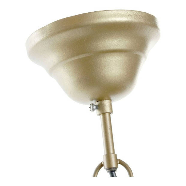 Plafondlamp DKD Home Decor Bruin Multicolour Gouden Metaal vlechtwerk 50 W 220 V 72 x 72 x 44 cm