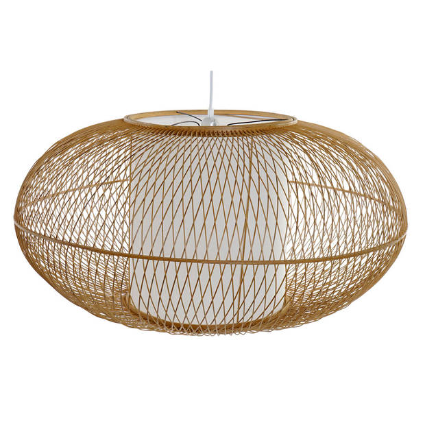 Plafondlamp DKD Home Decor Wit Natuurlijk Bamboe 40 W 83 x 83 x 40 cm