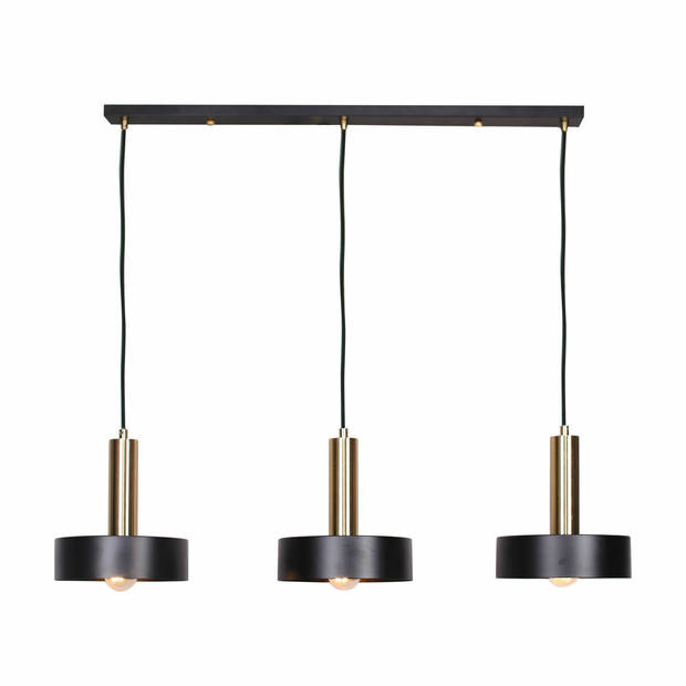 Plafondlamp DKD Home Decor Zwart Gouden Metaal 50 W 88 x 18 x 28 cm 88 x 20 x 30 cm