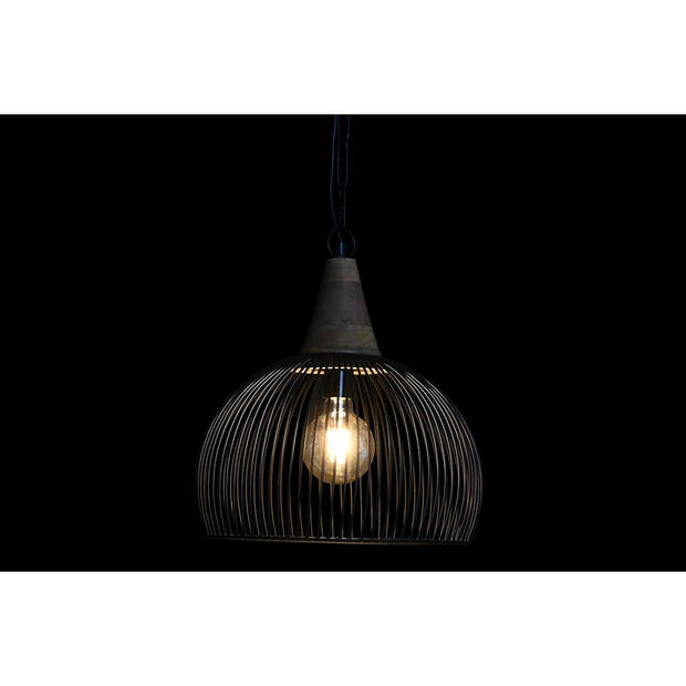 Plafondlamp DKD Home Decor Natuurlijk Zwart Metaal Hout 50 W 36 x 36 x 40 cm