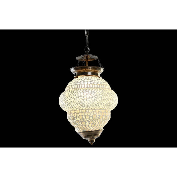 Plafondlamp DKD Home Decor Kristal Metaal Wit 25 W (23 x 23 x 33 cm)