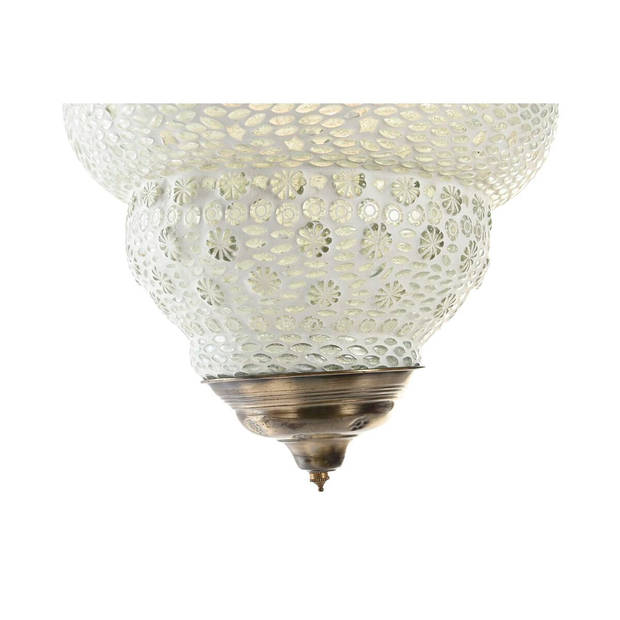 Plafondlamp DKD Home Decor Kristal Metaal Wit 25 W (23 x 23 x 33 cm)