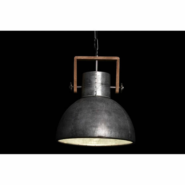 Plafondlamp DKD Home Decor Bruin Zilverkleurig Metaal Mangohout 50 W 40 x 40 x 50 cm