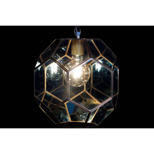 Plafondlamp DKD Home Decor Kristal Blauw Gouden Blik 50 W (28 x 28 x 31 cm)