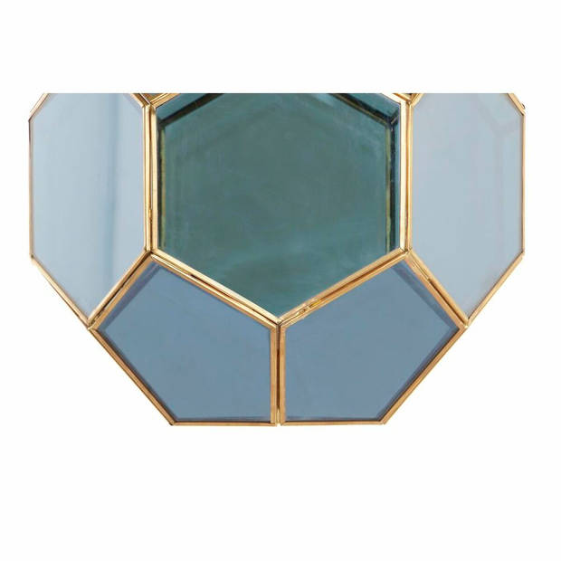 Plafondlamp DKD Home Decor Kristal Blauw Gouden Blik 50 W (28 x 28 x 31 cm)