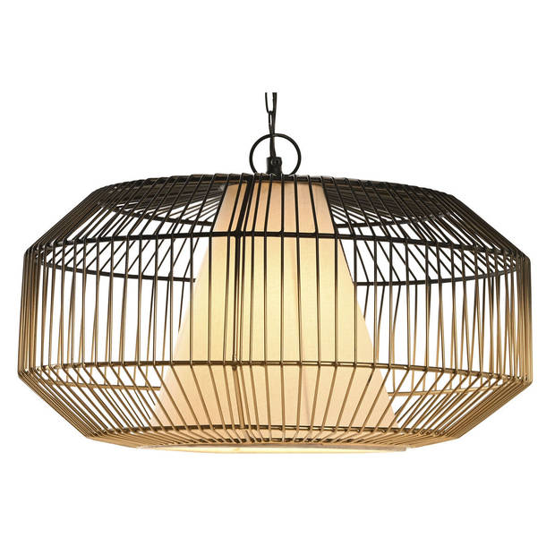 Plafondlamp DKD Home Decor 42 x 42 x 23 cm Zwart Gouden Ijzer 50 W