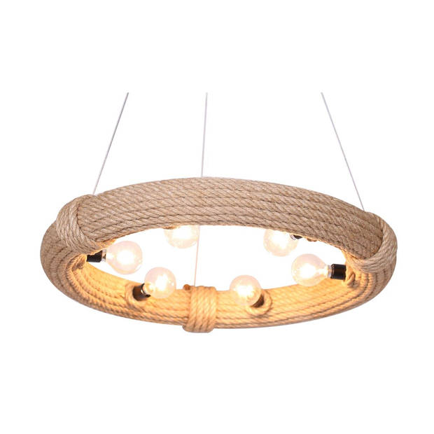 Plafondlamp DKD Home Decor Bruin Touw (51 x 51 x 10 cm) (47 X 47 X 10 CM)