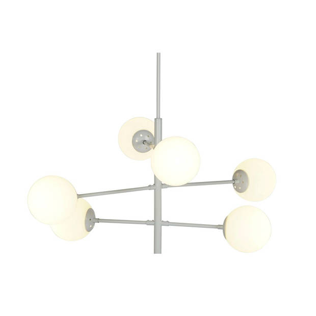 Plafondlamp DKD Home Decor 96 x 73 x 50 cm Kristal Metaal Wit 50 W