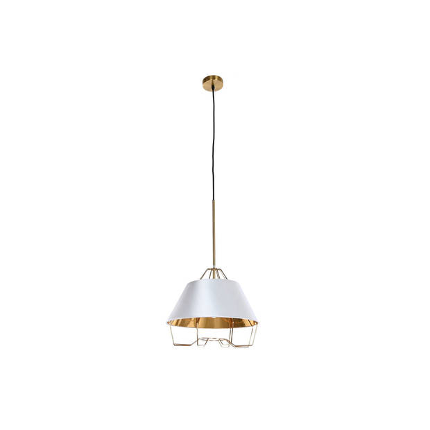 Plafondlamp DKD Home Decor Wit Gouden PVC Metaal 50 W 38 x 38 x 32 cm