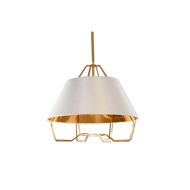 Plafondlamp DKD Home Decor Wit Gouden PVC Metaal 50 W 38 x 38 x 32 cm