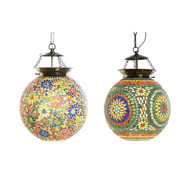 Plafondlamp DKD Home Decor Kristal Metaal Multicolour 25 W 25 x 25 x 30 cm (2 Stuks)