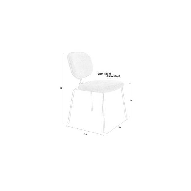 Housecraft Bouton Eetkamerstoelen Off White - Set van 2