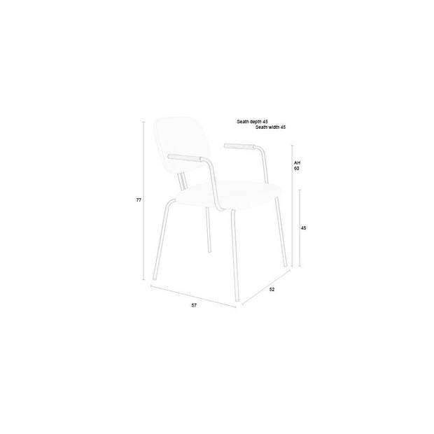 Housecraft Bouton Eetkamerstoelen Off White - Set van 2