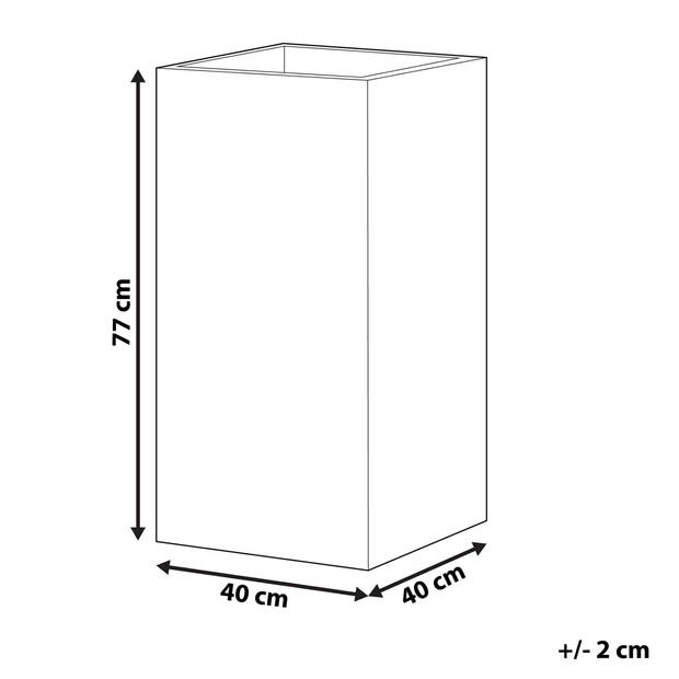 Beliani DION - plantenbak voor buiten-Beige-Klei-vezelmengsel