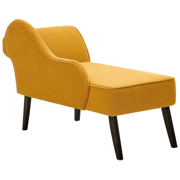 Beliani BIARRITZ - Chaise longue-Geel-Polyester