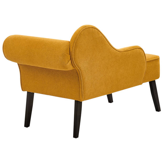 Beliani BIARRITZ - Chaise longue-Geel-Polyester