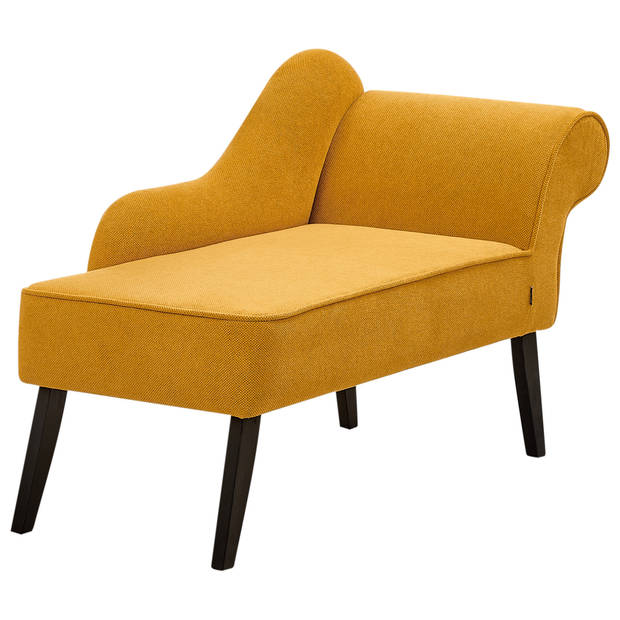 Beliani BIARRITZ - Chaise longue-Geel-Polyester