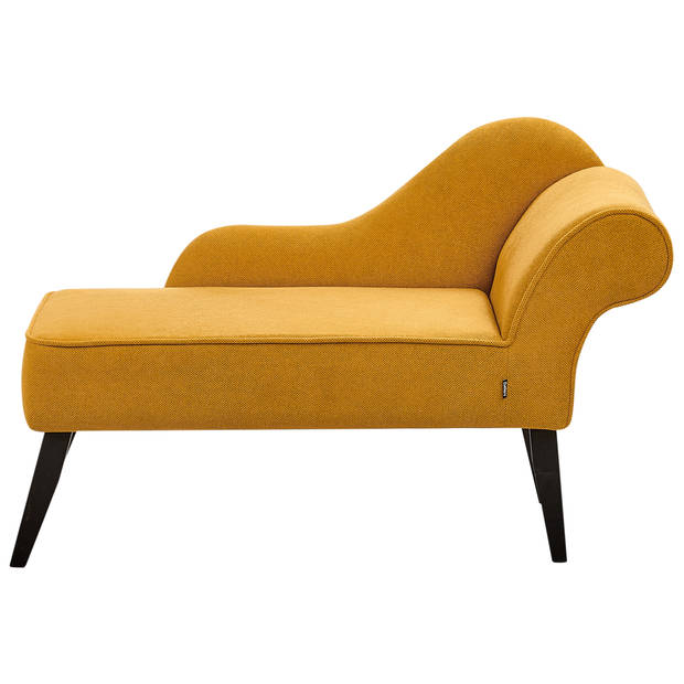 Beliani BIARRITZ - Chaise longue-Geel-Polyester