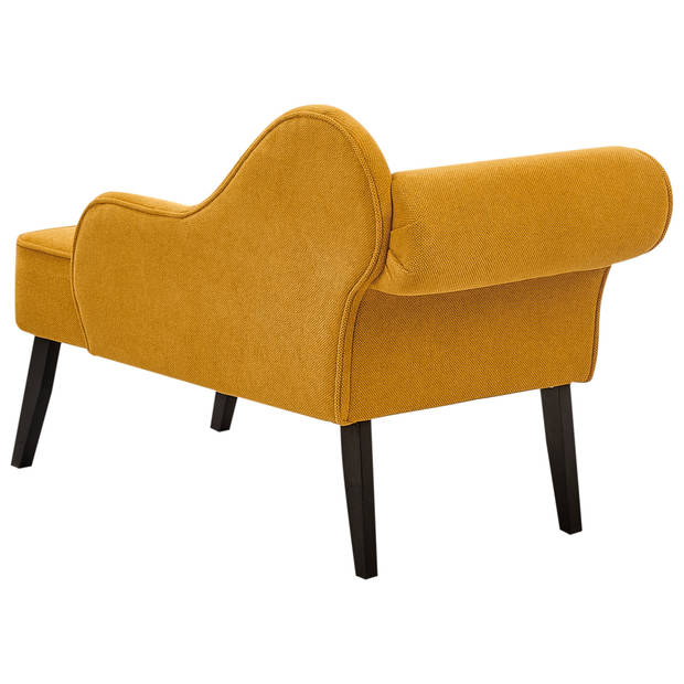 Beliani BIARRITZ - Chaise longue-Geel-Polyester