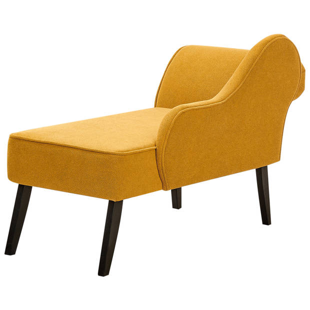 Beliani BIARRITZ - Chaise longue-Geel-Polyester