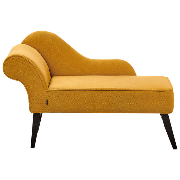 Beliani BIARRITZ - Chaise longue-Geel-Polyester