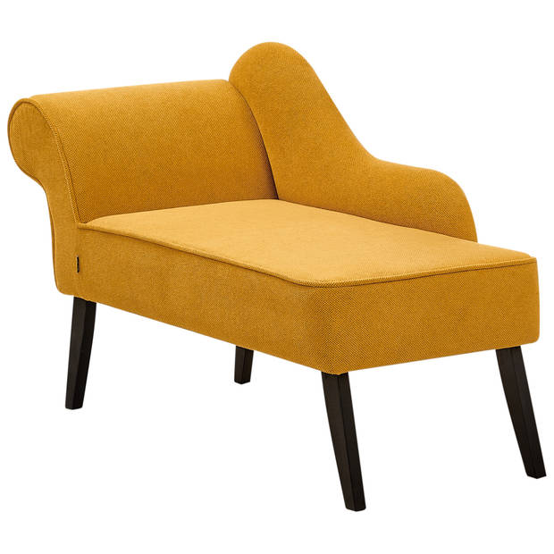 Beliani BIARRITZ - Chaise longue-Geel-Polyester