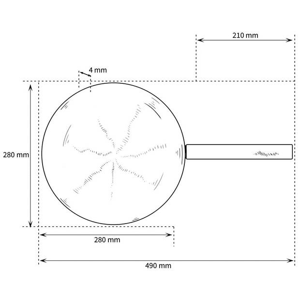 COMBEKK - Wokpan 28CM Gerecycled Aluminium ALU-W