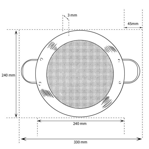 Satake - Hapjespan 24 cm anti-aanbaklaag