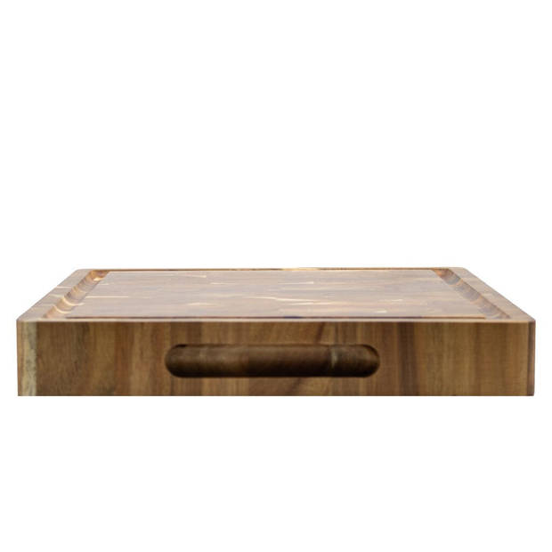 Shinrai Japan - Premium Acaciahouten Snijplank - 41 x 30 x 4.5 cm - Luxe en Duurzame Keukenplank met Handvat