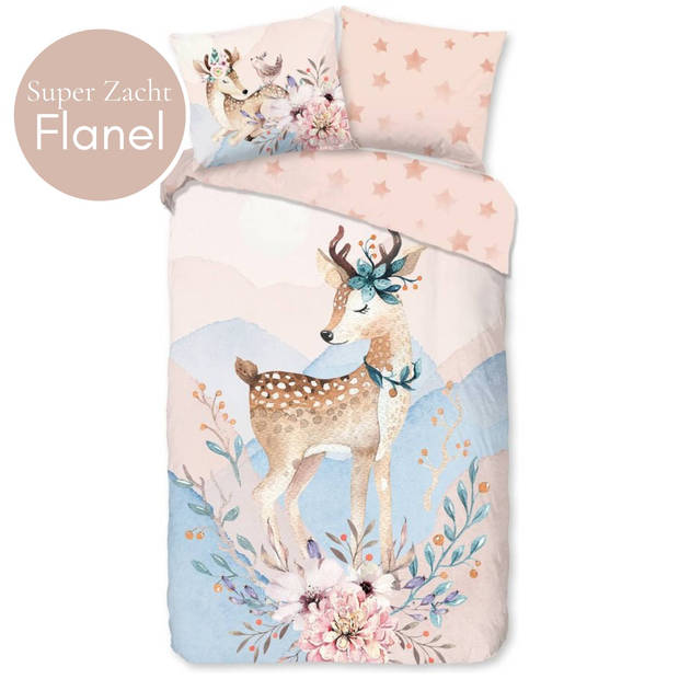 Good Morning Kinderdekbedovertrek Bambi - 140x200/220 cm - Flanel