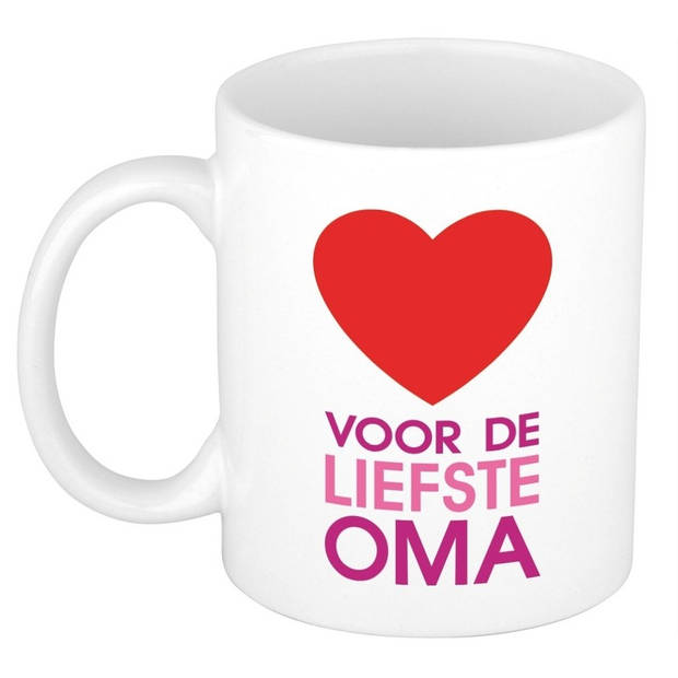 Grootmoeder jarig cadeau mok / beker voor de liefste oma 300 ml - feest mokken