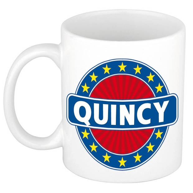 Voornaam Quincy koffie/thee mok of beker - Naam mokken