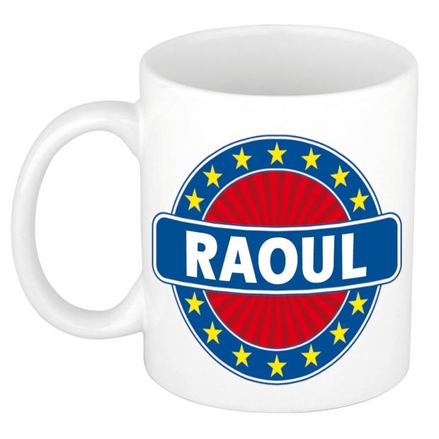 Voornaam Raoulkoffie/thee mok of beker - Naam mokken