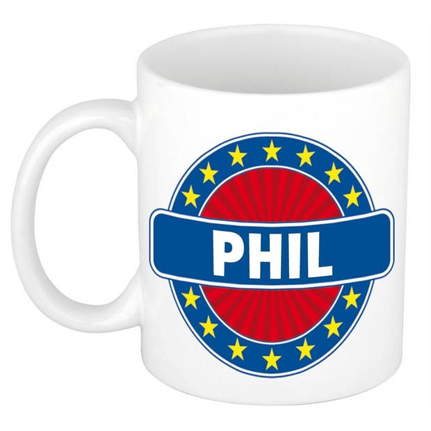 Voornaam Phil koffie/thee mok of beker - Naam mokken