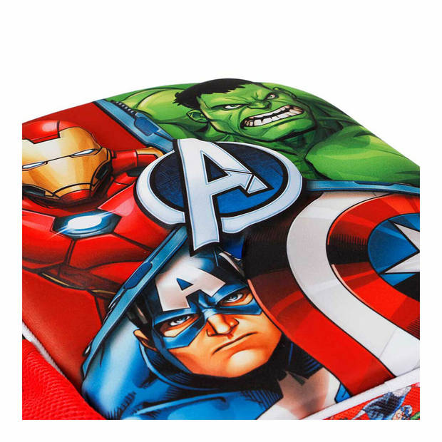 3D-schoolrugzak The Avengers Karactermania Rood 26 x 11 x 31 cm